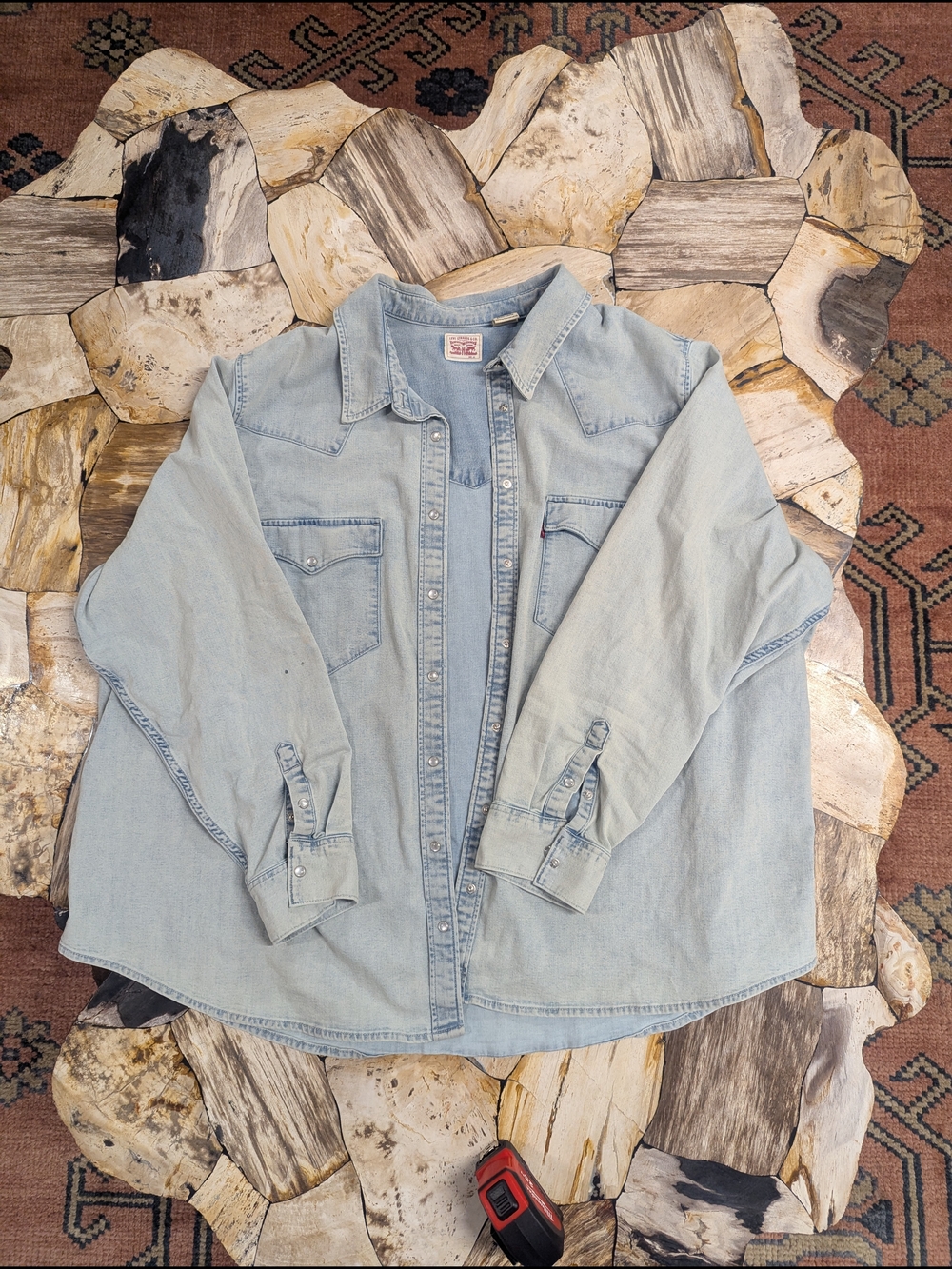 Levi Light Wash Denim Western Shirt